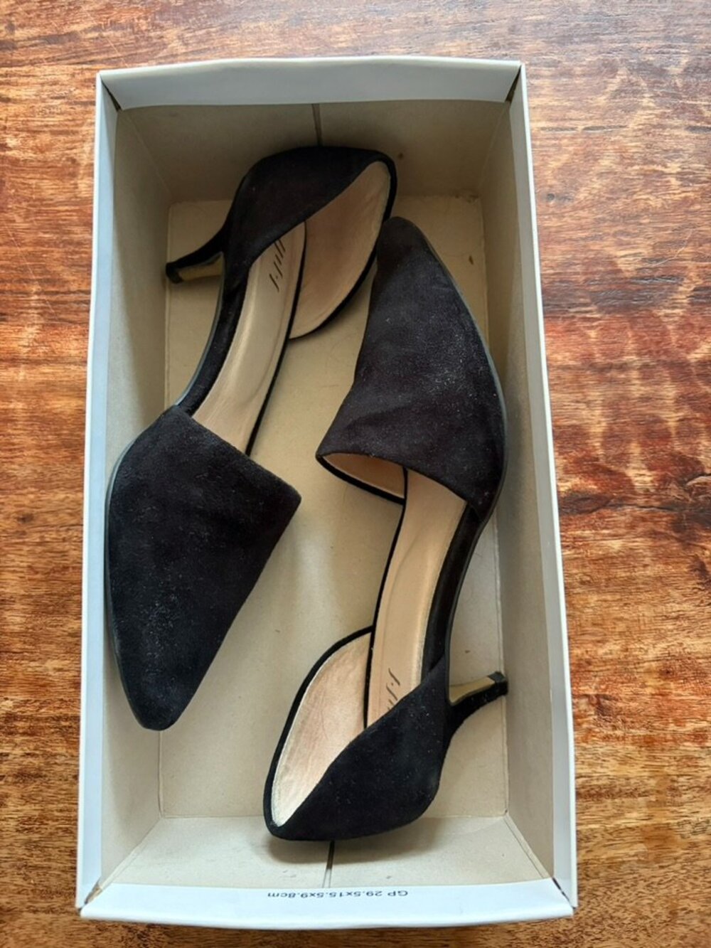 J JILL Black Suede D'Orsay Heels